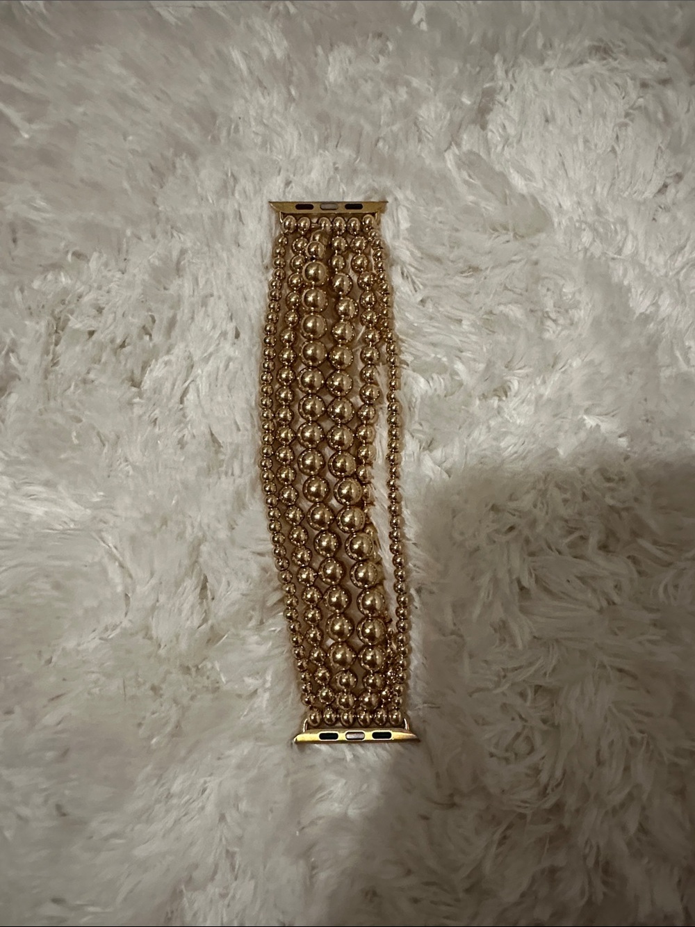 Altar'd State Gold Multi-Row Beaded Stretch Bracelet Watch Band 38mm